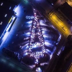 Новогодняя елка из автомобилей 2018 Уфа